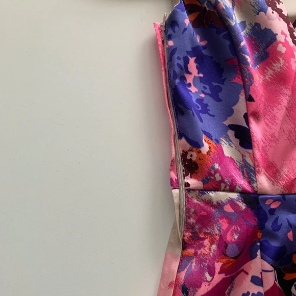 NWT H&M Fashion Star Structured Floral Print Dress w/ Cap Sleeves Size 4 - Picture 11 of 14